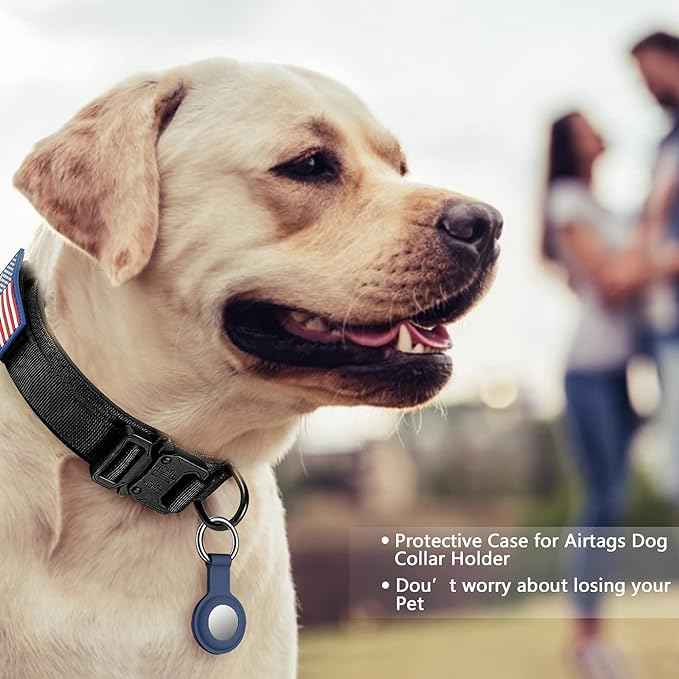 DAGANXI Tactical Dog Collar Leash Set, Adjustable Military Training Nylon Dog