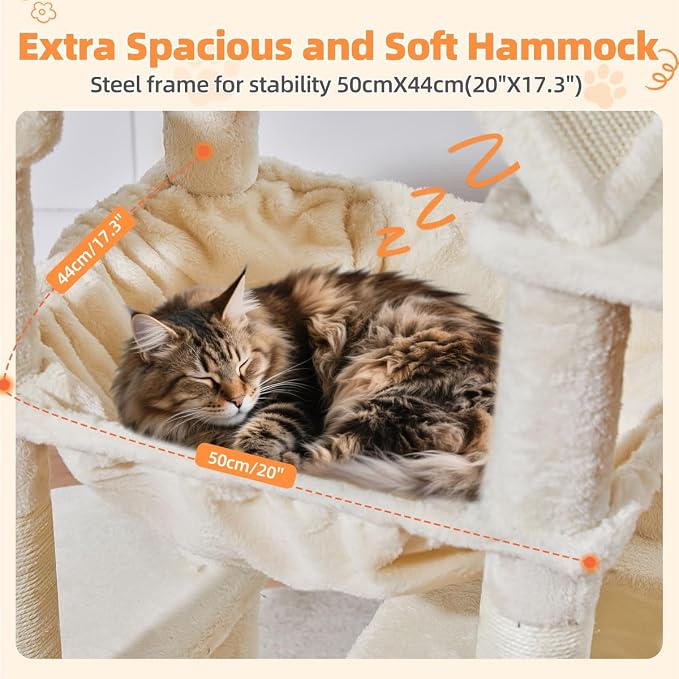 Taoqimiao Cat Tree 71-Inch, Cat Tower - Image 5