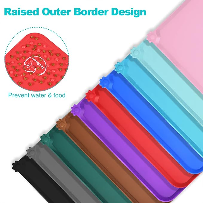 Silicone Waterproof Dog Cat Pet Feeding Mats, Non Slip, Easy Clean Pet Dog Cat - Image 4