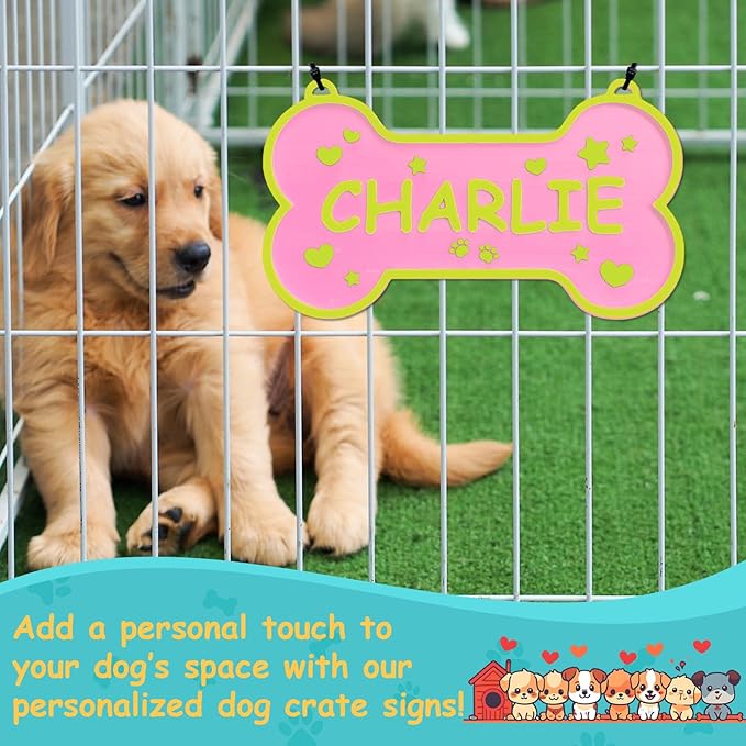 Personalized Dog Crate Sign Custom Dog Kennel Accessories Name Plate Doghouse - Image 6
