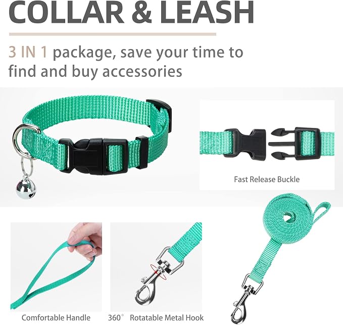 PUPTECK Adjustable Dog Harness Collar and Leash Set Step in No Pull Pet Harness - Image 4
