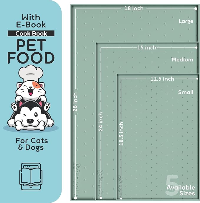 Dog Food Mat - Raised Edges Dogs Mat - Image 2