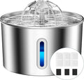 Cat Water Fountain Stainless Steel - 74oz/2.2L Pet Gift Dog Water Dispenser by CatWaterFountain