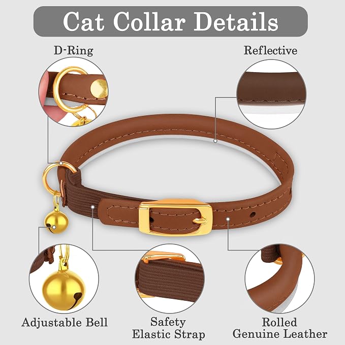 OOPSDOGGY Rolled Leather Cat Collar - Image 4