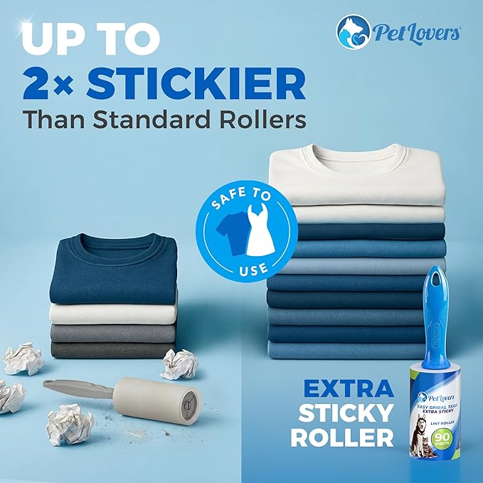 PetLovers Extra Sticky Lint Roller Value Set 270 Sheets - Image 7