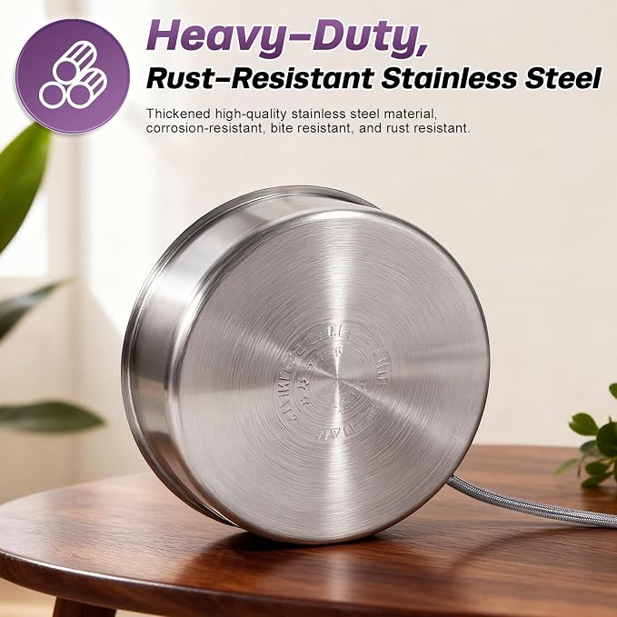 6L Automatic Dog Water Bowl Dispenser Outdoor Stainless Steel Pet Waterer Self - Image 3