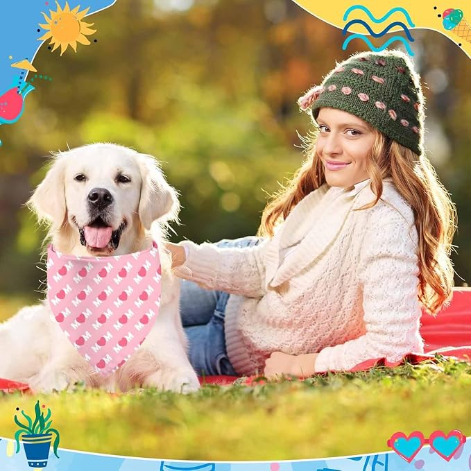 Mother Day Dog Bandanas, I Love Mom Dog Scarf, Accessories - Image 4