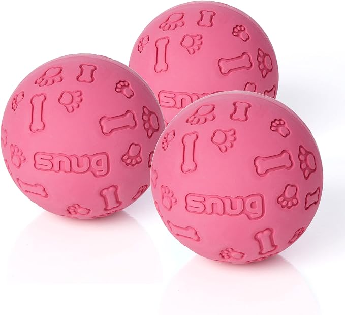 Snug Rubber Dog Balls for Small and Medium Dogs by Snug