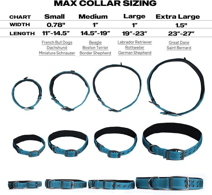 PetiFine Dog Collar for Large Dogs, Neoprene Padded and Adjustable, Reflective - Image 5