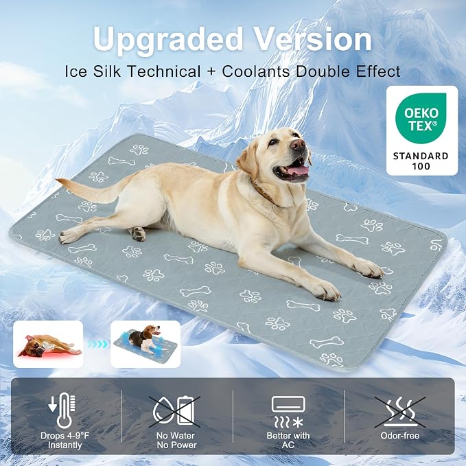 BEAUTYZOO Upgraded Dog Self Cooling Mat Ice Silk Chill Pads - Image 4