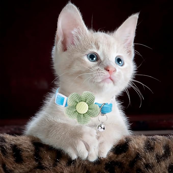 Breakaway Cat Collars with Bells, MUZIEBA Kitten Collar - Image 6