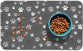 Dog Food Mat, Absorbent Water Bowl Mats Cat Pet Feeding Placemats Dark Gray 17 by Zoeeya