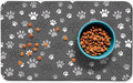 Dog Food Mat, Absorbent Water Bowl Mats Cat Pet Feeding Placemats Dark Gray 24 by Zoeeya