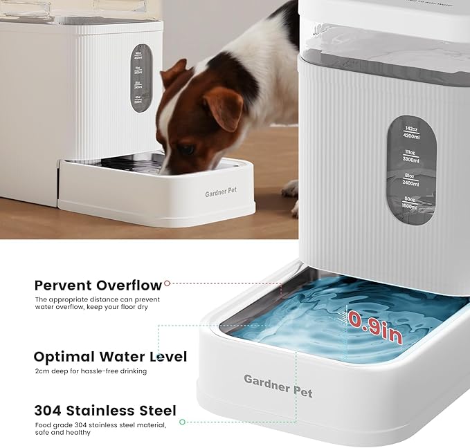Gardner Pet Automatic Dog Water Dispenser Gravity Waterer - Image 4