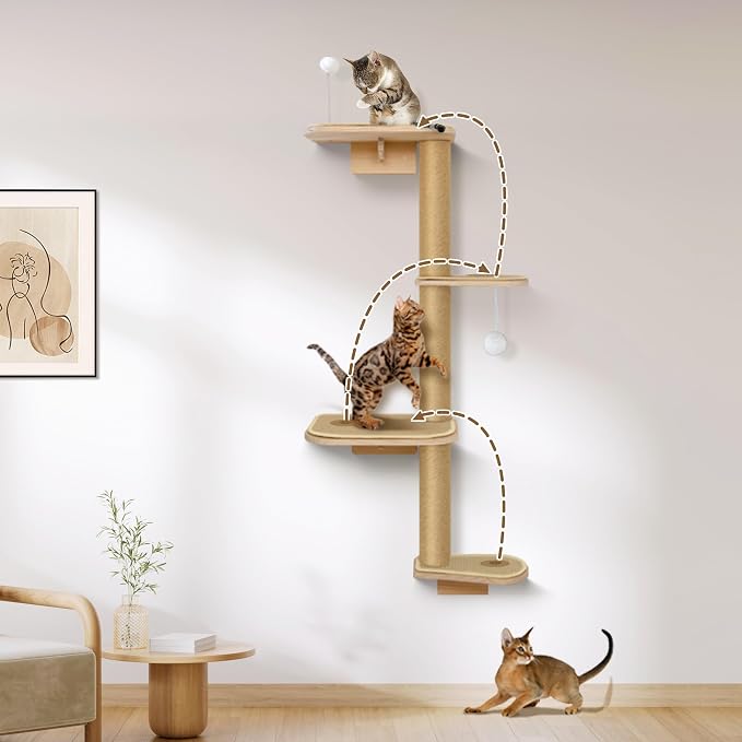 Cat Wall Shelves & Climber for Kittens – 4-Level Wall Mounted Cat Tree - Image 5