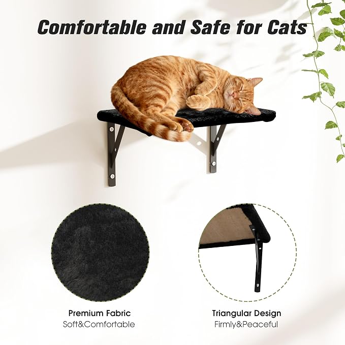 COZIWOW Wall Mounted Cat Furniture, Cat Wall Shelves and Perches, Floating Cat - Image 5