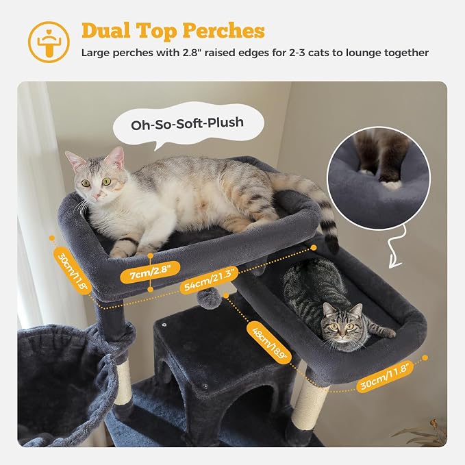 81" Heavy Duty Cat Tree for Large Cats up to 20lbs - Image 5