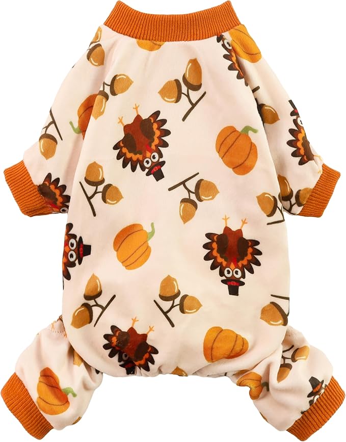 Fitwarm Thanksgiving Turkey Dog Pajamas, Funny Dog Winter Clothes by Fitwarm