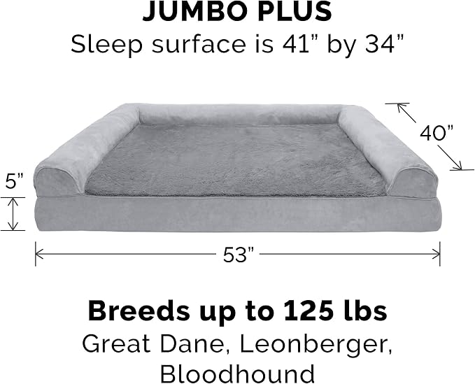 Furhaven Orthopedic Dog Bed for Large Dogs w/ Removable Bolsters & Washable - Image 3