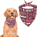 Personalized Dog Bandanas Custom Neckwear Name Button Anti-loosening Dog Scarf by Unknown