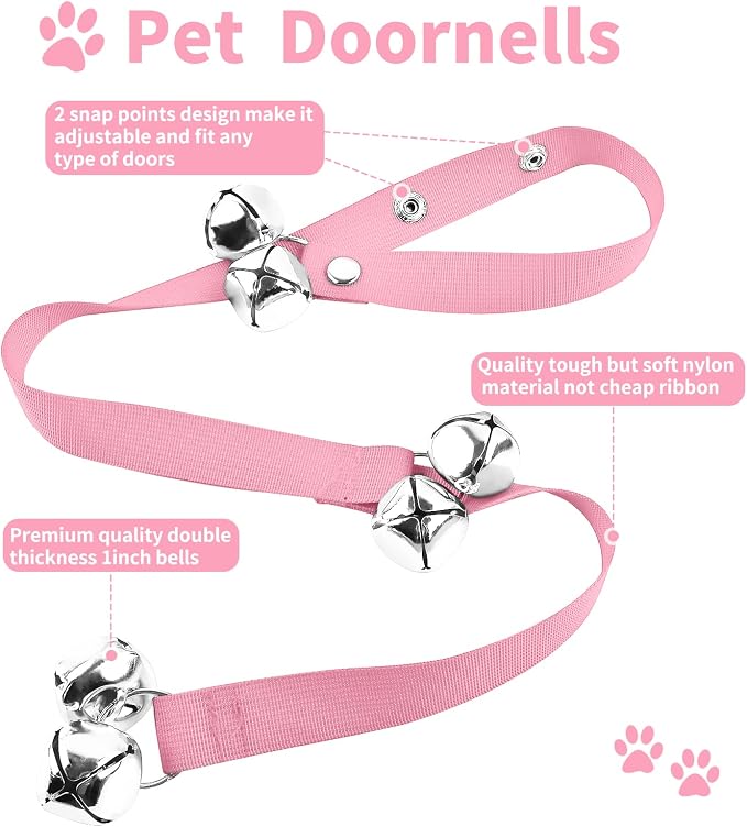 2 Pack Dog Doorbells, Pet Training Bells - Image 2