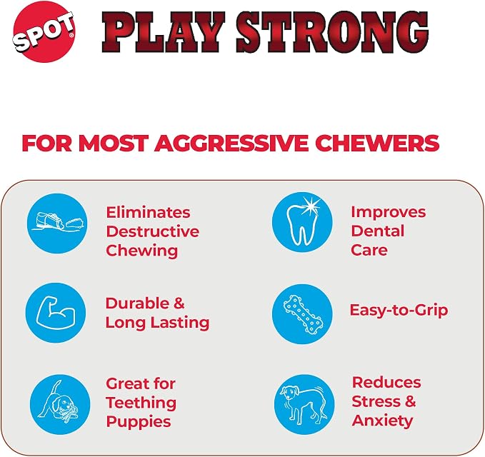 SPOT Play Strong Bone- Durable TPR Long Lasting Dog Chew - Image 3
