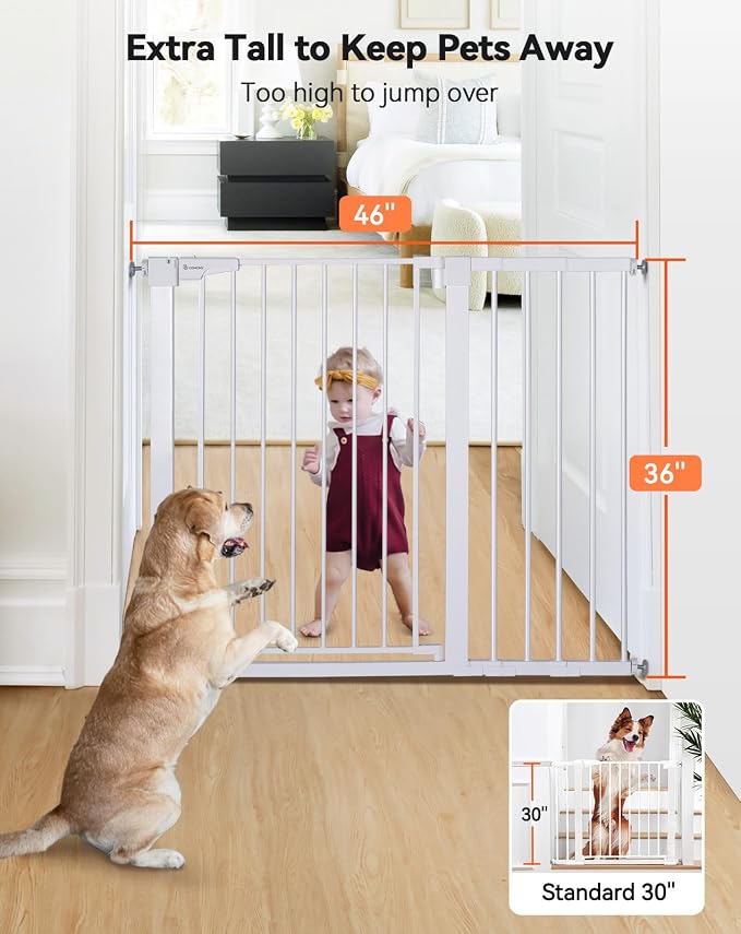 COMOMY 36" Extra Tall Baby Gate - Image 2