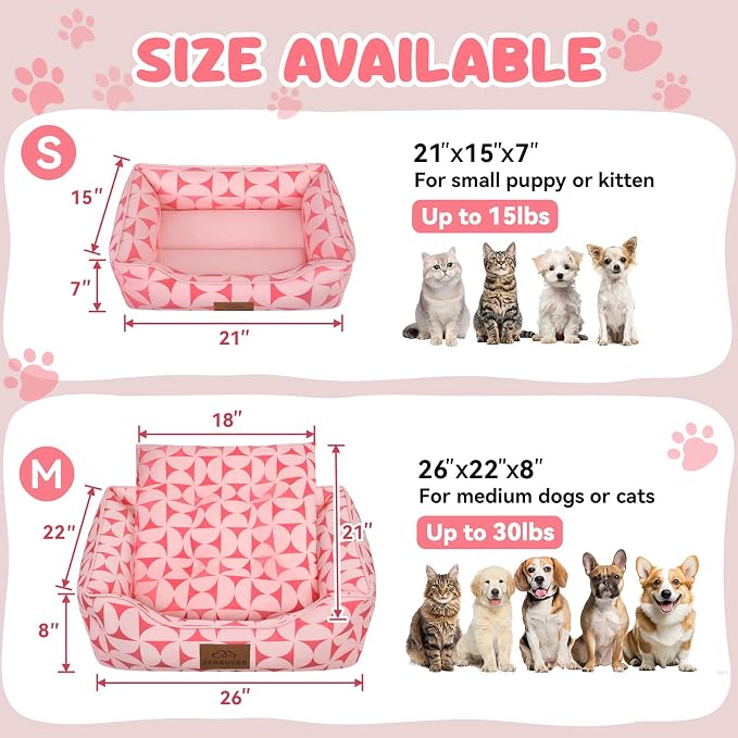 Rectangle Cat Dog Bed for Large Medium Small Pets Indoor Outdoor Machine - Image 2