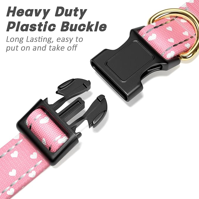 Reflective Dog Collar for Extra Small Dogs, Cute Adjustable Heavy-Duty Nylon - Image 4