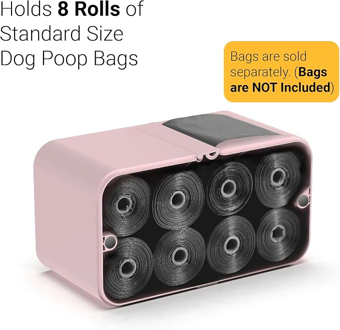SVD.PET Dog Poop Bag Dispenser, Wall Mount Waste Bag Dispenser, Holds 8 Rolls - Image 4