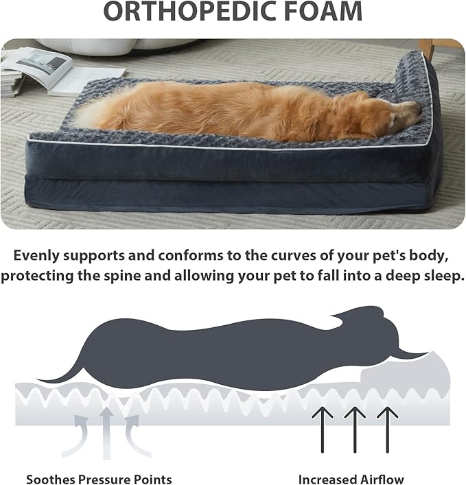 BFPETHOME Orthopedic Dog Beds for Large Dogs-Waterproof Sofa Dog Bed - Image 8