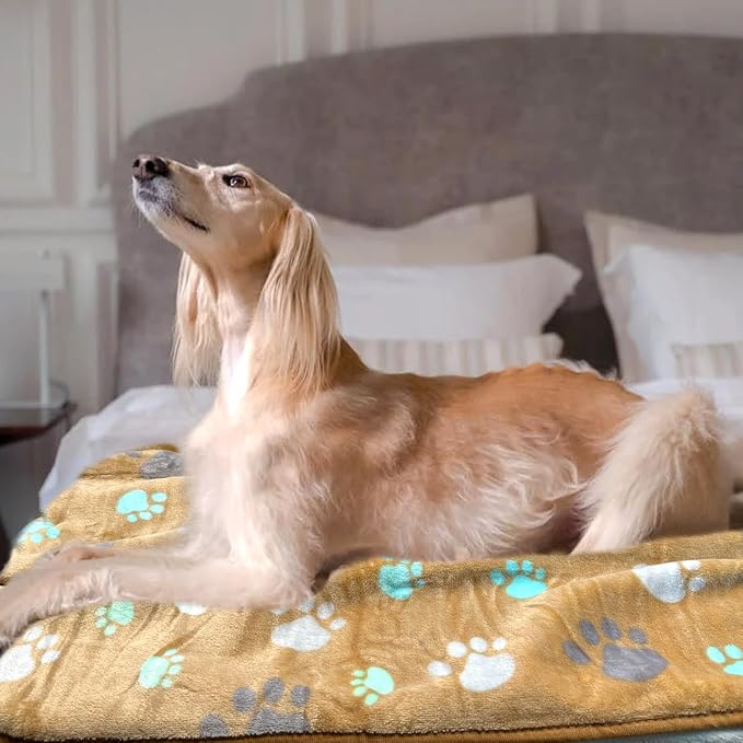 Dog Blankets for Large Dogs, Soft Fluffy Flannel Pet Blanket Mat Cover for Bed - Image 7