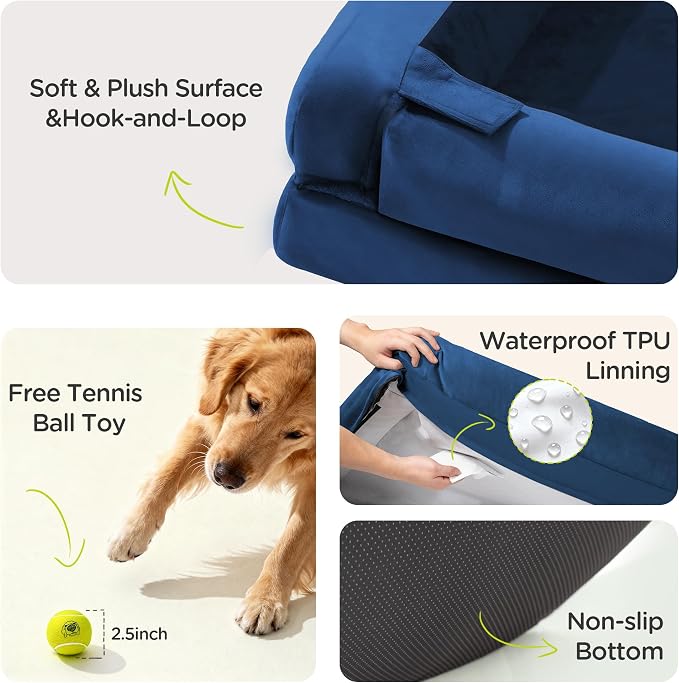 Orthopedic Dog Beds for Large Medium Dogs, Big Waterproof Memory Foam Pet Couch - Image 6