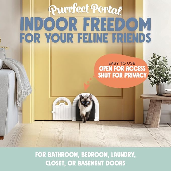 Purrfect Portal Meow Manor® Cat Door Interior Door - Image 2