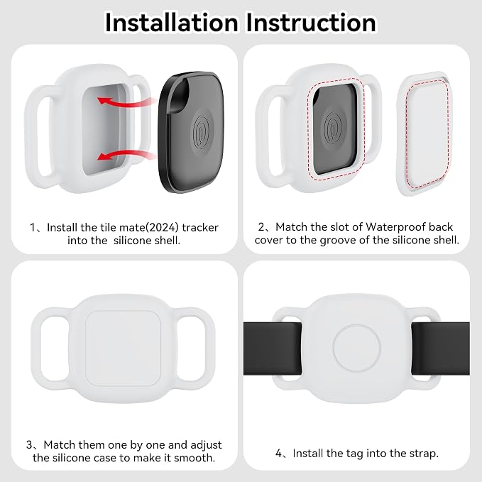 DDJ 2-Pack Dog Collar Holder for Tile Life360 Mate 2022 Tracker, Waterproof - Image 9
