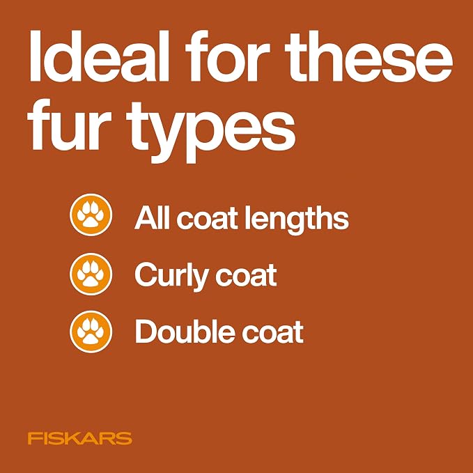 Fiskars Pet, Cat and Dog Brush, Fine Bristles & SoftGrip Handle - Image 7