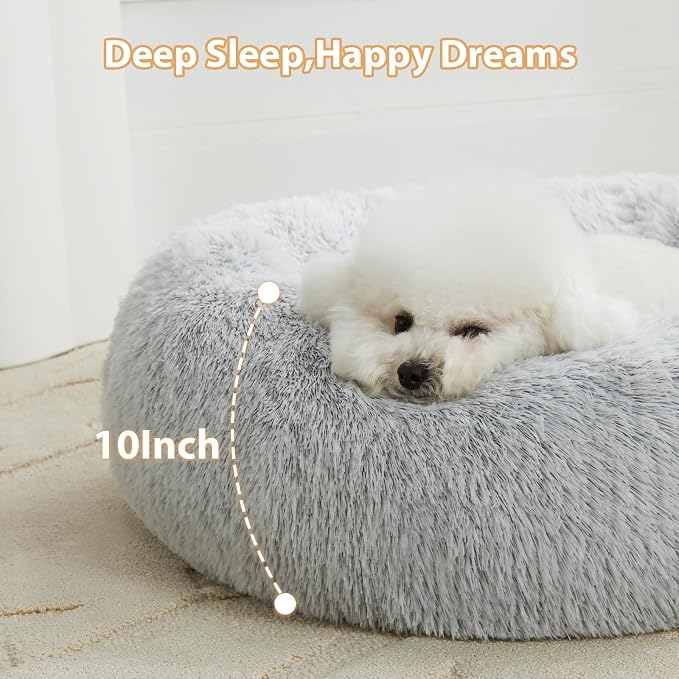 WNPETHOME Donut Dog Beds Large Sized Dog, Anti-Anxiety Caming Large Pet Bed - Image 4