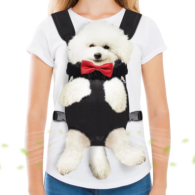Pet Carrier Backpack, Hands-Free Adjustable Dog Front Carrier Legs Out & by Hpetppy
