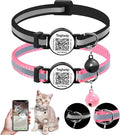 2 Pack QR Code Cat Collar for Lost Cat Recovery, Breakaway Reflective Collar by Taghelp
