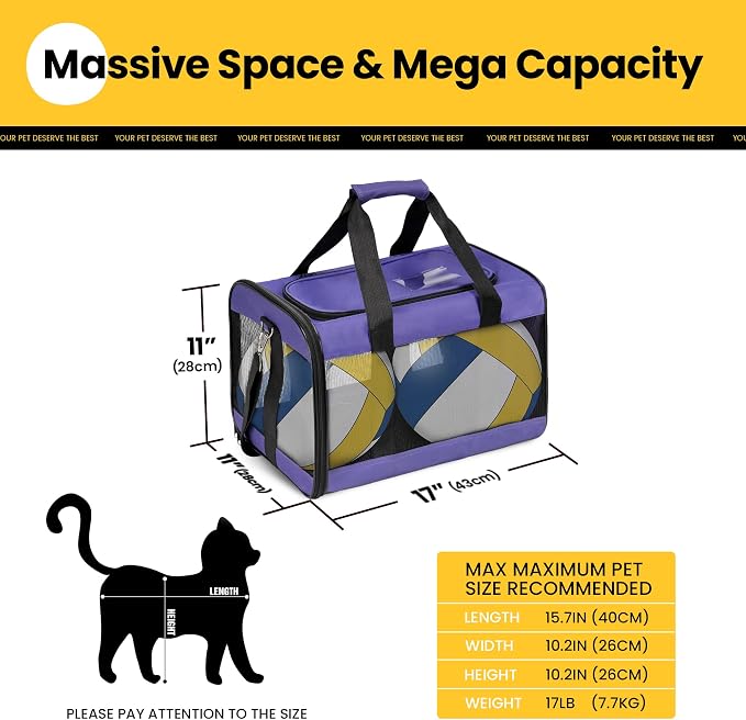 Cat Carrier Airline Approved, Soft-Sided Dog Carrier - Image 2