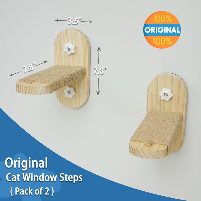 PETKARAY Cat Window Shelf, Original Cat Window Perch Stairs, Durable Kitty Seat - Image 2