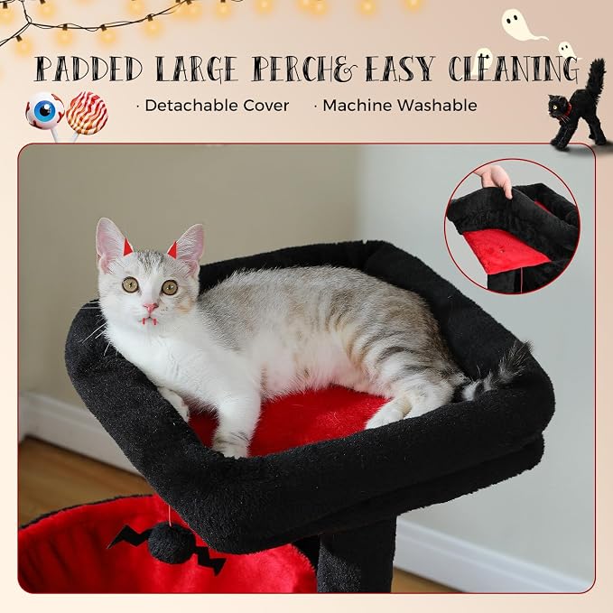 PAWZ Road Large Cat Tree, 41 Inches Gothic Cat Tower - Image 5