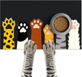 Cute Animal Paw Pet Food Mat Non Slip Spill Proof Feeding Pad by HOMETITUTE