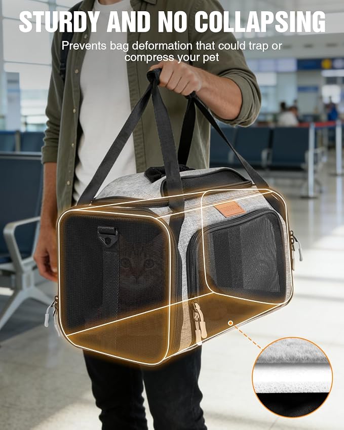 PETUX Top and Side Expandable Pet Carrier - Image 7