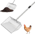 Garvee Chicken Poop Scooper Adjustable 24" to 72" Long Handle Chicken Coop Rake by Garvee