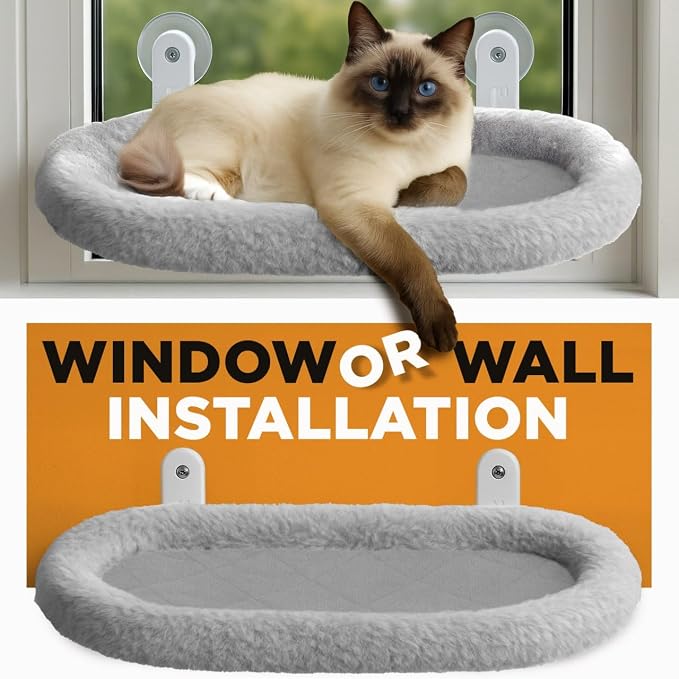Cat Window Perch – Strong 6 Suction Cup Foldable Cat Hammock Bed - Image 7