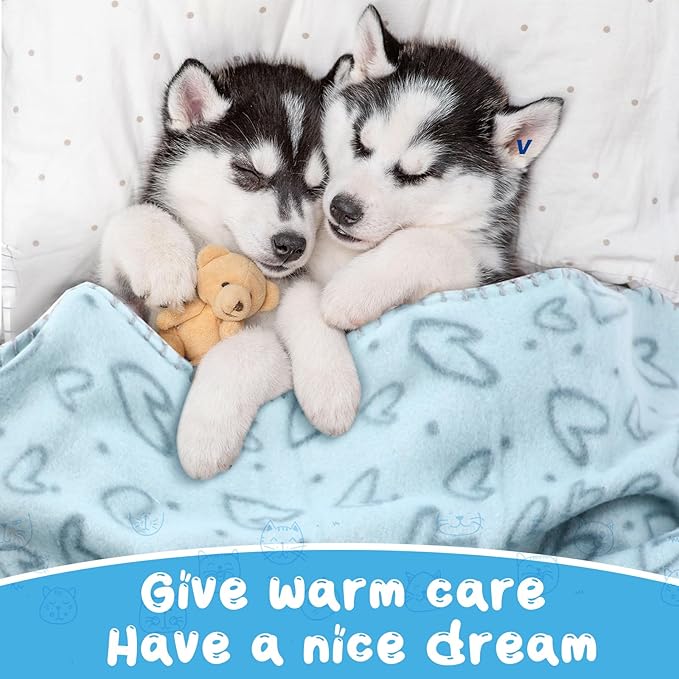Eccliy 20 Pcs Puppy Blanket Pet Soft Fleece Dog Blankets Warm Felt Throw Sleep - Image 5