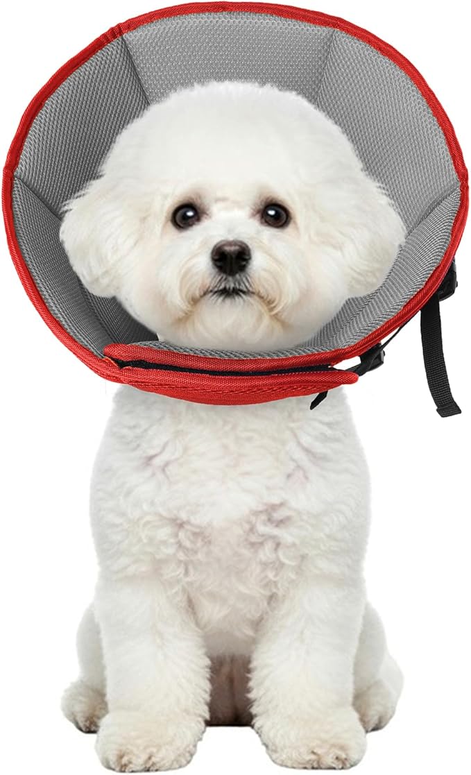 Dog Cone Collar After Surgery, Adjustable Soft Recovery Cone by Allroaring