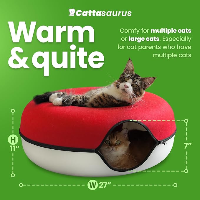 Cattasaurus Peekaboo Cat Cave, Extra Spacious - Image 6