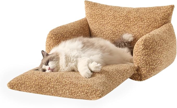 Hollypet Cat Bed Fluffy Plush Mutifuctional Double-Layer Soft Pet Couch - Image 2